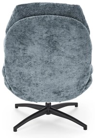 Křeslo s podnožkou Dario modré