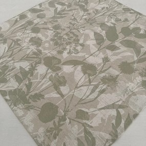 Stredový obrus od 65x65 cm Zeleno-biele listy 90 x 90 cm