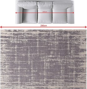 Koberec Velvet vlna/tmavosivá 200x290cm