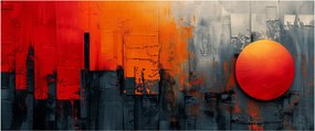 Obraz - Abstraktná maľba mesta (120x50 cm)