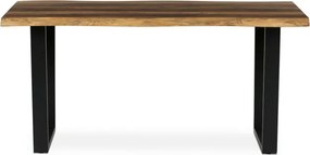 Jedálenský stôl HT-F4216 staré drevo / čierny