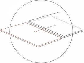 Rozkladací jedálenský stôl Infinity 160/240 cm biely mramor/čierny