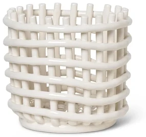 Ferm Living Keramický kôš Off White Small