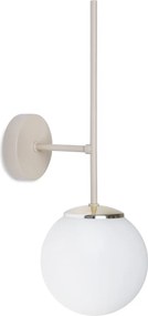 Nástenné svietidlo Florence, 1x biele sklenené tienidlo, be/g