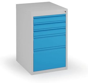 Podstavný dielenský box na náradie s dverami KOVONA, bez políc, 800 x 480 x 610 mm