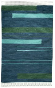 Tmavomodrý obojstranný vonkajší koberec z recyklovaného plastu Green Decore Marlin, 160 x 230 cm