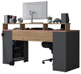 PC stolík Sikine 5 (orech + antracit) . Vlastná spoľahlivá doprava až k Vám domov. 1095021
