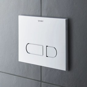 DURAVIT DuraSystem dvojčinné ovládacie tlačítko A1 pre WC, plast, lesklý chróm, WD5001021000