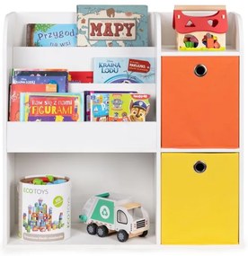 Biely drevený organizer do detskej izby
