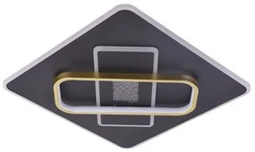 LED Stmievateľné stropné svietidlo LED/90W/230V čierna + diaľkové ovládanie