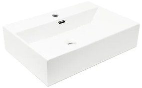 Umývadlo SAT Cube Way 60x42 cm otvor pre batériu uprostred SATCW6042, 1 ks