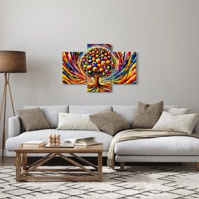 Obraz – Farebný strom s jablkami (90x60 cm)