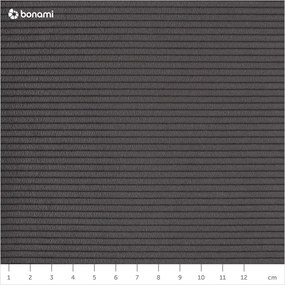 Tmavosivá rozkladacia rohová menčestrová pohovka Kooko Home Jazz, ľavý roh