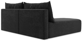 Čierna rozkladacia/s úložným priestorom rohová pohovka (ľavý roh) Kalena – Makamii