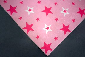 BE Koberec Porte 8461 PINK – ružový obdĺžnikový hviezdičky Rozmer: 60x100 cm