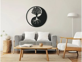 drevko Nálepka Strom Jin a jang Rozmer obrazu: 32,5 x 32,5 cm, Farba dekorácie: Čierna