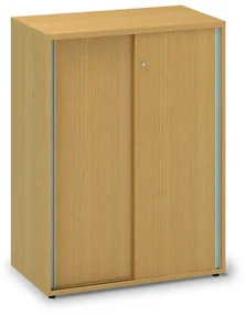 Stredná skriňa ProOffice, posuvné dvere 80 x 45 x 106,3 cm, buk