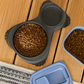 Rotho Miska na krmivo a vodu pre psy a mačky, dvojitá s vekom, SALLY - antracit