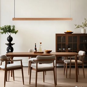 Immax NEO 07303L - LED stmievateľný luster na lanku MADEIRA 26W/230V Wi-Fi Tuya 122 cm dub