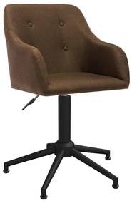 Otočná kancelárska stolička hnedá látková 330394