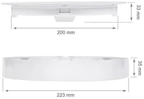 LED Podhľadové svietidlo ALGINE 2v1 LED/18W/230V 3000K