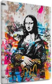 Obraz Graffiti Mona na plátne | Maľovaná štruktúra