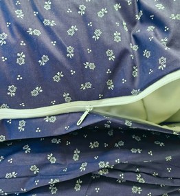 Obliečky bavlnené Marta modrá 140x200cm+90x70cm TiaHome