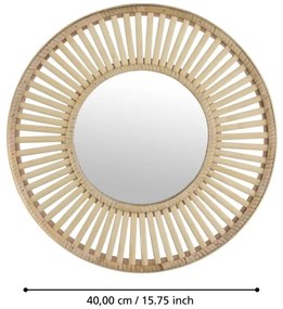 Eglo 425037 - Nástenné zrkadlo MITSUKE pr. 40 cm bambus