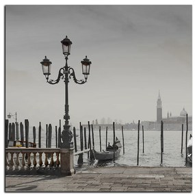 Obraz na plátne - Veľký kanál a gondoly v Benátkach - štvorec 3114QA (50x50 cm)