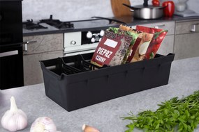 VILDE Organizér na korenie vrecúškach, zásobník, BLACK ANNA