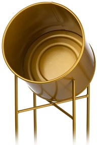 KOVOVÝ KVETINÁČ SO STOJANOM GOLDEN 55X21 CM ZLATÁ