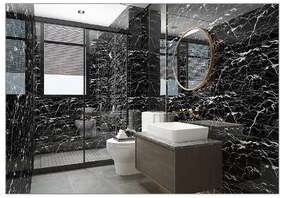 Samolepiace panely na stenu v súprave 6 ks 60x30 cm Nero Marquina – SP TREND