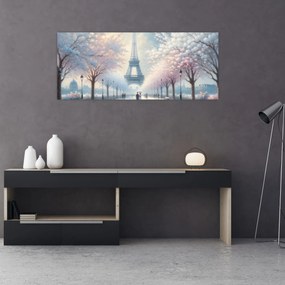Obraz - Maľba z Paríža (120x50 cm)