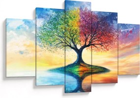 Obraz – Maľovaný strom ročných období (150x105 cm)
