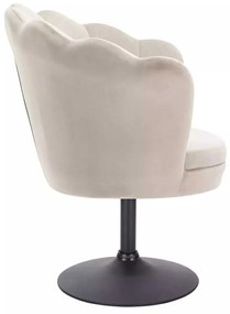 LuxuryForm DESIGN Kreslo FREY VELUR na čiernom tanieri - latte