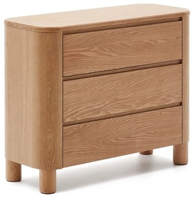 Komoda v dekore jaseňa v prírodnej farbe 120x80x40 cm Salaya – Kave Home