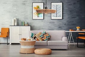 Toolight Toolight, stropné svietidlo 1xE27 APP1407-1CP, čierna-hnedá, OSW-02414