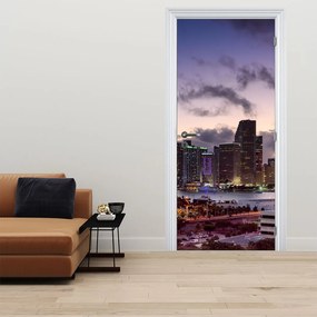 Fototapeta na dvere - Mrakodrapy veľkomesta (95x205cm)