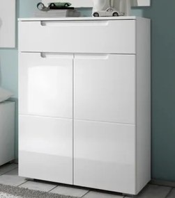 Komoda/botník Spice, lesklá biela%