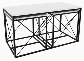 Set 3 ks konferenčných stolíkov Dafne (biela + čierna). Vlastná spoľahlivá doprava až k Vám domov. 1089700