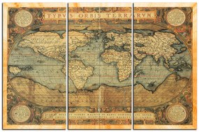 Obraz na plátne - Starožitná mapa sveta 1102B (135x90 cm)