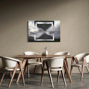 Obraz - Hory na Islande, geometrická koláž (90x60 cm)