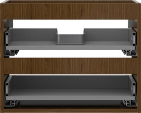 Mexen Box-A, závesná skrinka 60 cm, 2 zásuvky, orech, 91AX0-0600-470-2-86