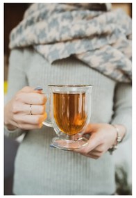 Sada 2 pohárov na Latte z dvojitého skla Vialli Design, 250 ml