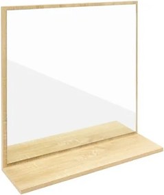 Ceramia Easy zrkadlo s poličkou 60x61,5 cm svetlý dub EASYZRCO