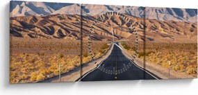 Obraz - Death Valley, Kalifornia, USA (s hodinami) (90x30 cm)