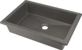 Deante Zápustné/pod doskové umývadlo Correo 50x35 cm - CQR TU5U, granit, antracit metalic