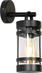 Priemyselná vonkajšia nástenná lampa čierna IP44 - Ruben