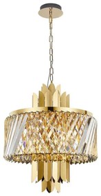 Luster na reťazi MARGOT 6xE14/40W/230V pr. 43 cm zlatá