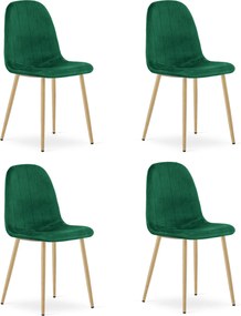 Jedálenská stolička PADVA VELVET, zelená